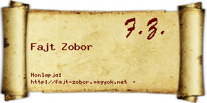 Fajt Zobor névjegykártya